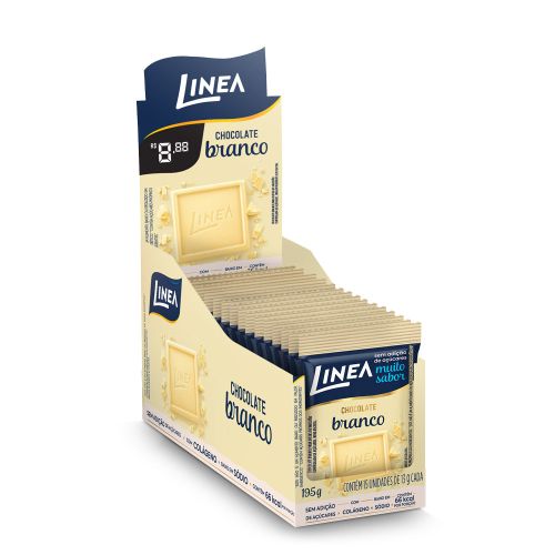 Mini Chocolate Branco Linea - 15 unidades de 13g