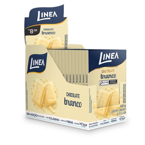 Chocolate Individual Linea Sabor Branco - 15 unidades de 30g