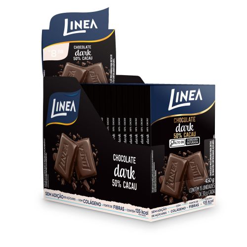 Chocolate Individual Linea Sabor Dark - 15 unidades de 30g