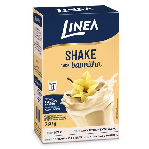 Shake em pó Linea Sabor Baunilha de 330g