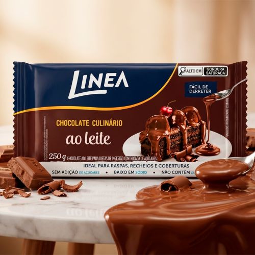 Chocolate Culinário Ao Leite Linea 250g 1