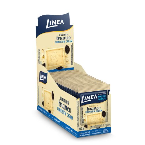 Mini Chocolate Linea Cookies'n Cream - 15 Unidades de 13g