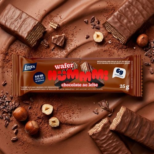 Wafer Hummm! Sabor Chocolate ao Leite 25g