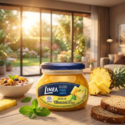 Geleia Linea Sabor Abacaxi com Hortelã de 230g