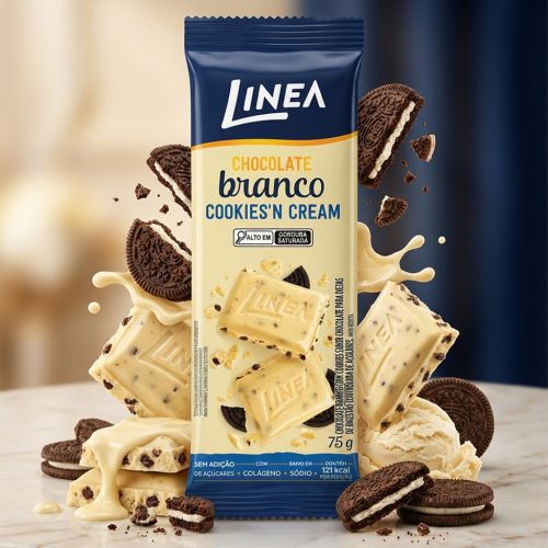 Tablete Chocolate Cookies'n Cream Linea de 75g