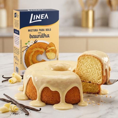 Mistura Para Bolo Linea Sabor Baunilha de 300g