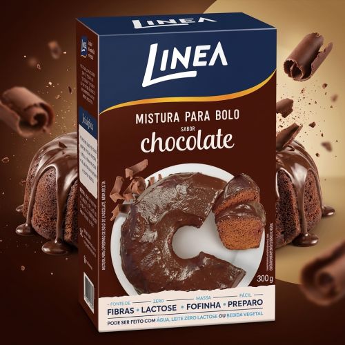 Mistura Para Bolo Linea Sabor Chocolate de 300g