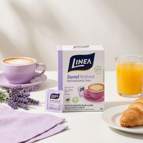 Adoçante Sweet Natural em pó Linea 50 Sachês de 600mg