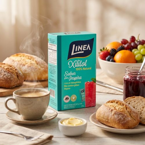 Adoçante em pó Xilitol Linea 40 Sachês de 5g