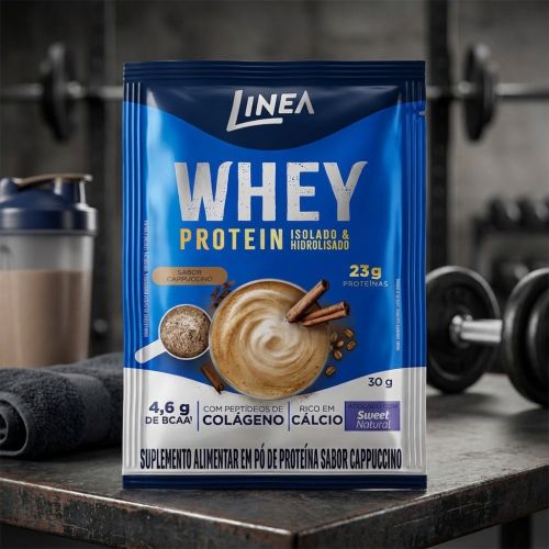 Whey Protein Isolado e Hidrolisado Linea Sabor Cappuccino Sachê de 30g