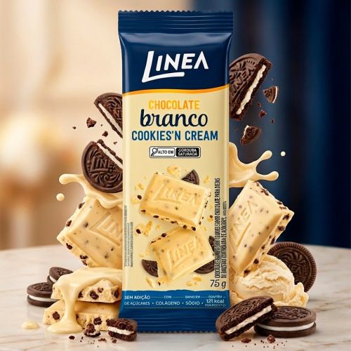 Tablete Chocolate Cookies'n Cream Linea de 75g