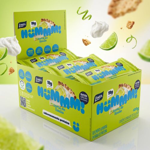 Hummm! Snack Proteico Sabor Torta de Limão - Caixa com 12 unidades de 35g