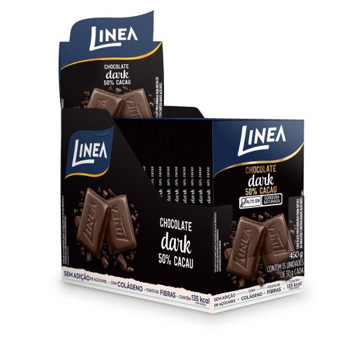Chocolate Individual Linea Sabor Dark - 15 unidades de 30g