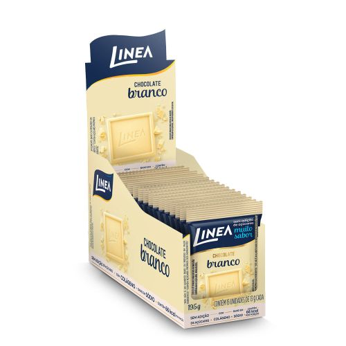 Mini Chocolate Branco Linea - 15 unidades de 13g