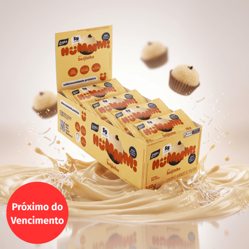 Validade 14/12/2026 - Hummm! Docinho Proteico Sabor Beijinho - Caixa com 12 unidades de 20g