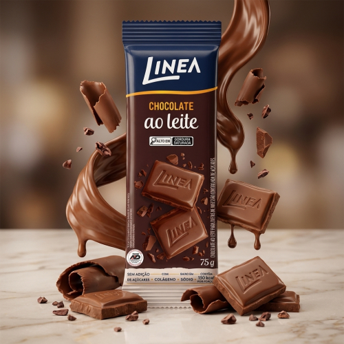 Tablete Chocolate Ao Leite Linea de 75g
