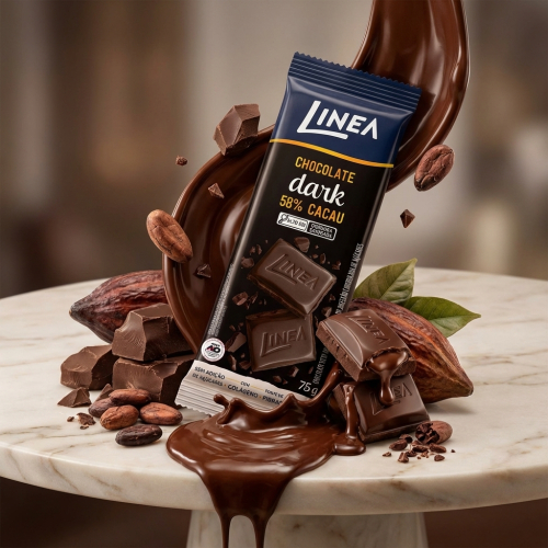 Tablete Chocolate Dark Linea de 75g
