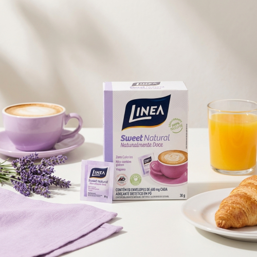 Adoçante Sweet Natural em pó Linea 50 Sachês de 600mg