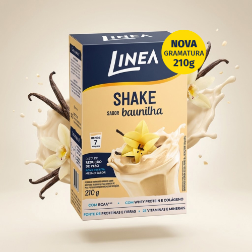 Shake Premium em pó Linea Sabor Baunilha de 210g