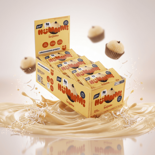 Hummm! Docinho Proteico Sabor Beijinho - Caixa com 12 unidades de 20g
